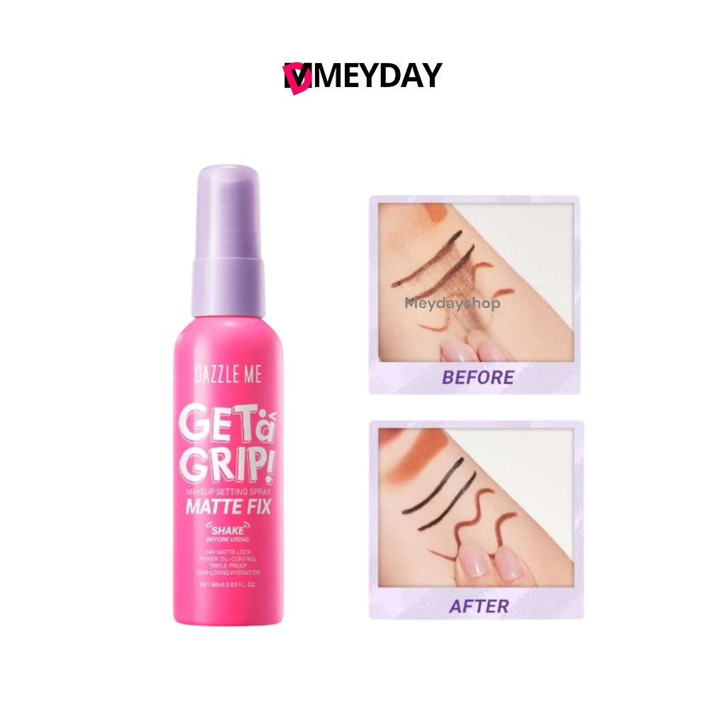 สเปรย์ล็อคเมคอัพ หน้าแมท แดซเซิล มี DAZZLE ME Get a Grip! Makeup Setting Spray-Matte Fix  วบคุมความมันได้ตลอดวัน