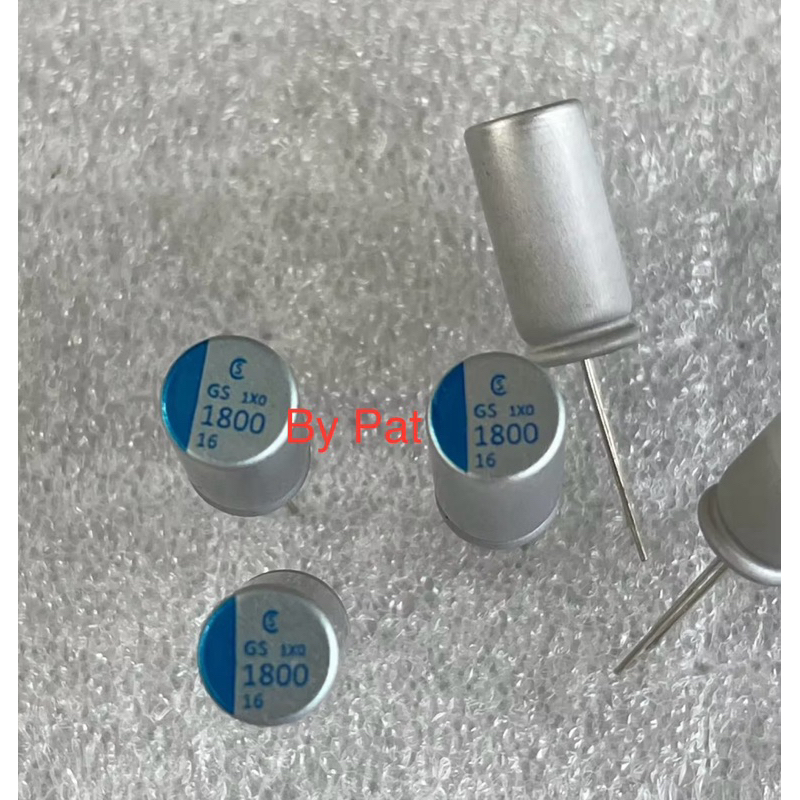 (แพค50ชิ้น) คาปาซิเตอร์ 1800UF 16V ตัวสีเงินสินค้าใหม่แกะกล่อง C1800UF 16V C1800UF 16V C1800UF 16V C