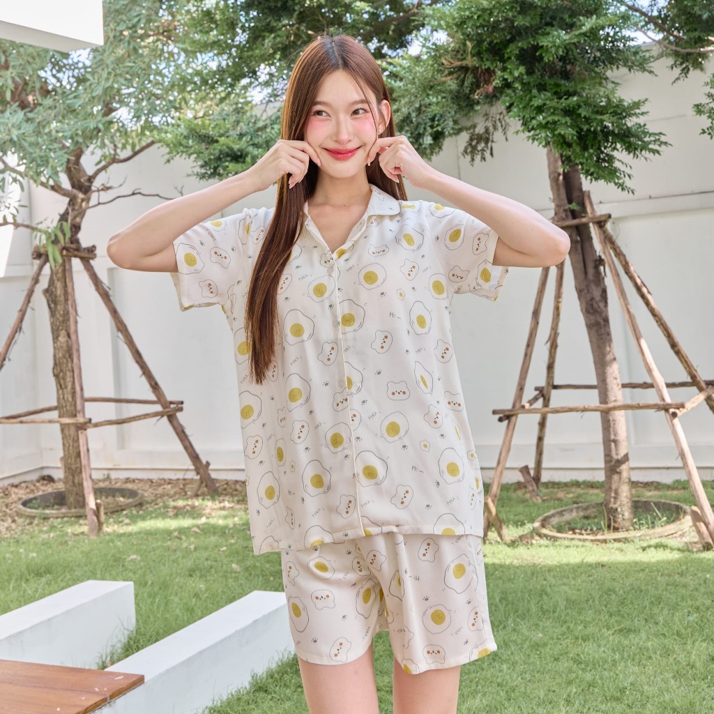 ชุดนอน Mulen (Muslin Pajamas) Organic bamboo (A1002 B1002 E1002)