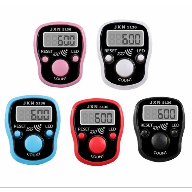(มีเสียงเตือน)เครื่องนับดิจิตอลแบบสวมนิ้วมี มีไฟสว่างในที่มืด ไฟ LED. finger digital counter
