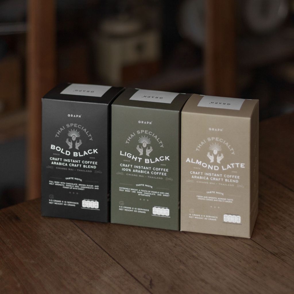 GRAPH | กาแฟสำเร็จรูปพร้อมชงดื่ม 3 รสชาติ ARABICA INSTANT COFFEE