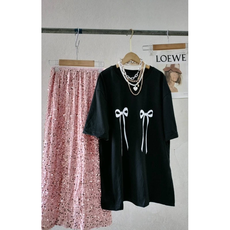 SIS.ON | พร้อมส่ง Oversize เสื้อยืดโอเวอร์ไซส์ No.23 โบว์