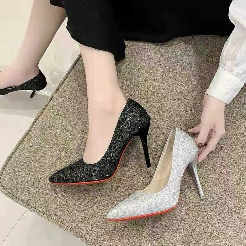 size 41-44 รองเท้าส้นสูง ส้นแหลม เท้าเรียว