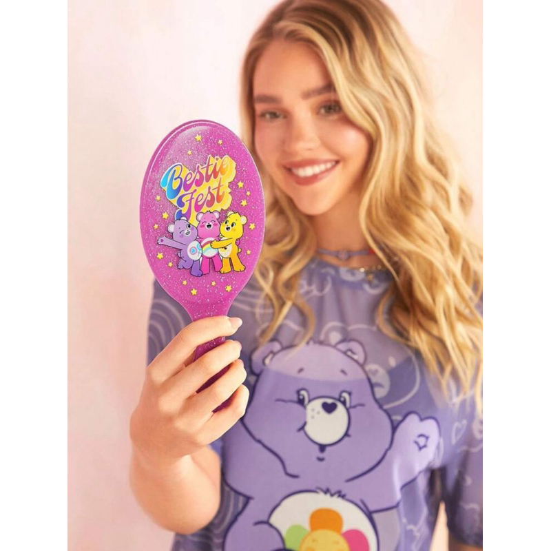 Care Bears แท้💯% กระจกเงา สีม่วง ถือได้ ด้ามจับ ลิขสิทธิ์แท้จาก SHEIN X