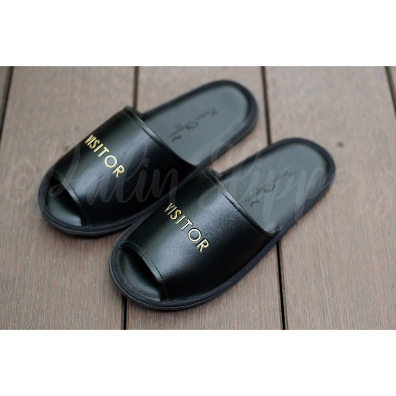 รองเท้าเยี่ยมชมโครงการ บ้านตัวอย่าง คอนโด ปั๊มจม สกรีน ฟรีไซส์ สลิปเปอร์ slipper กันส้นเท้าแตก ความเย็นจากพื้น เดินชน