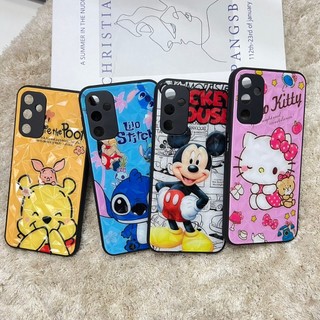 เคสโทรศัพท์ สำหรับ Samsung A22(5G) A20S A20 A30 A12 A14 A15 A34 A54 เคสกันกระแทกลายการ์ตูน กระจก 3D ขอบนิ่มหลังแข็ง #TD