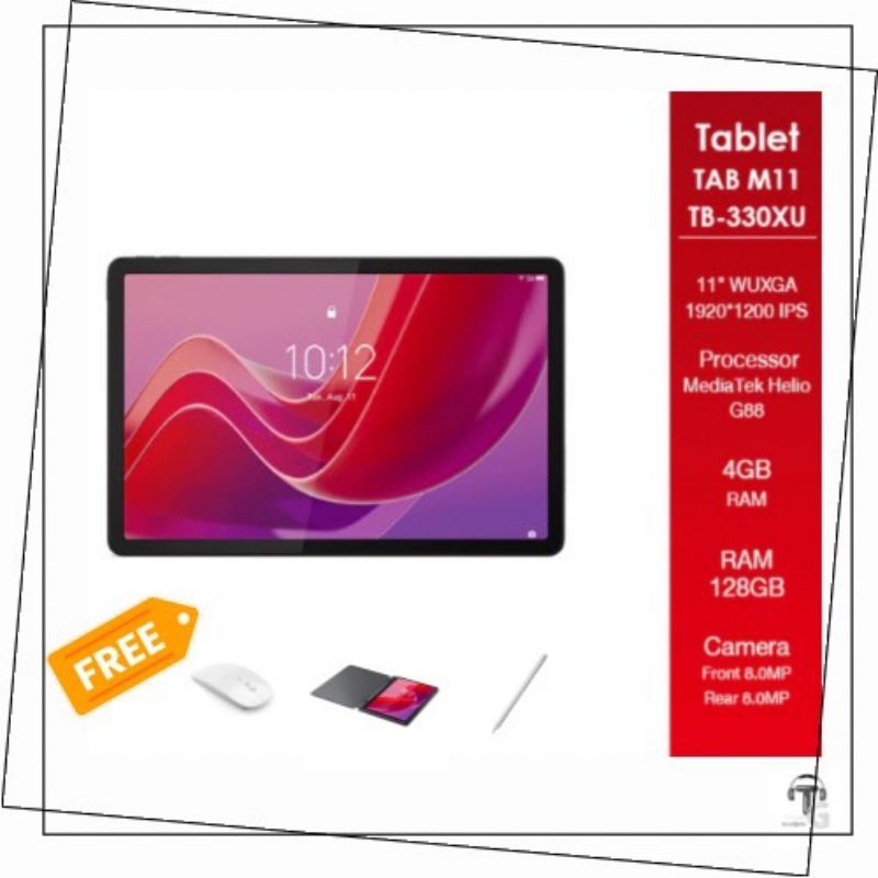 (แถมปากกา/เคส) Lenovo TAB M11 TB330XU GY OC2.0 4G 128G LTE 11" - ZADB0094TH