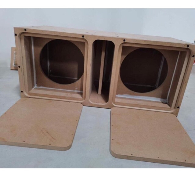 ตู้ซับ ตู้เบส แบนพาส10นิ้ว2ดอก ไม้MDF15mm