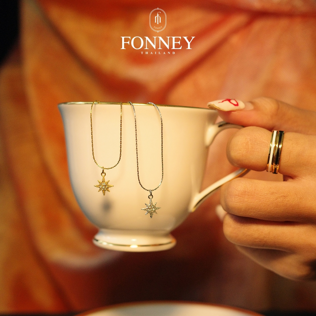 [ส่งด่วนฟรี] New-Fonney สร้อยคอรุ่นดาวกระจาย
