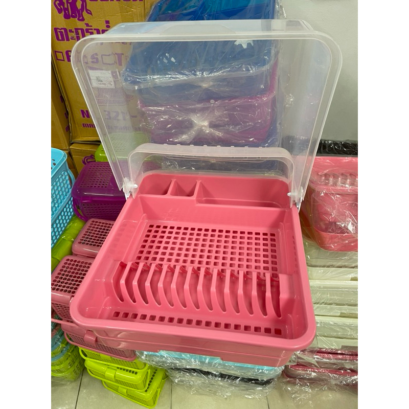 ชุดคว่ำจานใหญ่ มีถาดรองน้ำ ถาดวางจาน ถาดวางจาน ถาดวางจาน