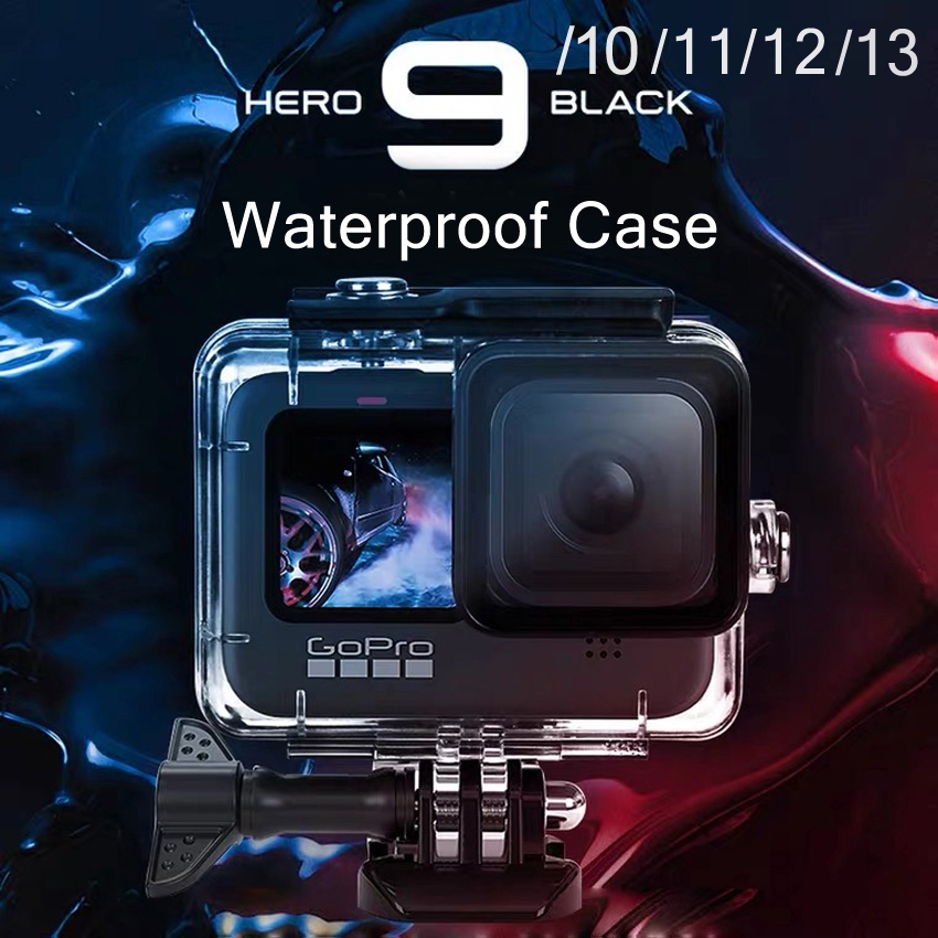 กล่องกันน้ำ Waterproof Case for GoPro Hero 9/10/11/12/13 60M Underwater Housing With Bracket Accessory for 9/10/11/12/13