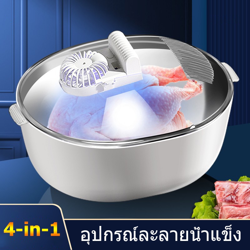 ละลายอาหารแช่แข็ง เครื่องละลายเนื้อ อุปกรณ์ละลายอาหาร ละลายเนื้อ ห้องครัว, ถาดละลายน้ำแข็ง ถนอมอาหาร