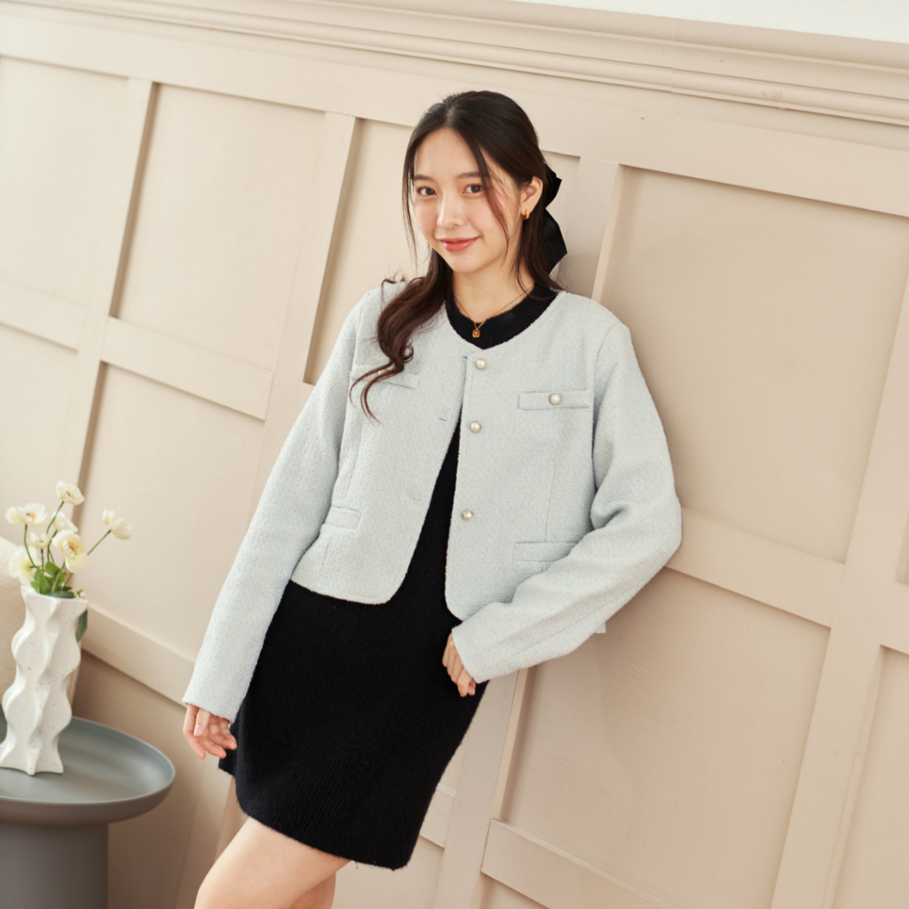 Licia Tweed Blazer เบลเซอร์ทวีต Miladi