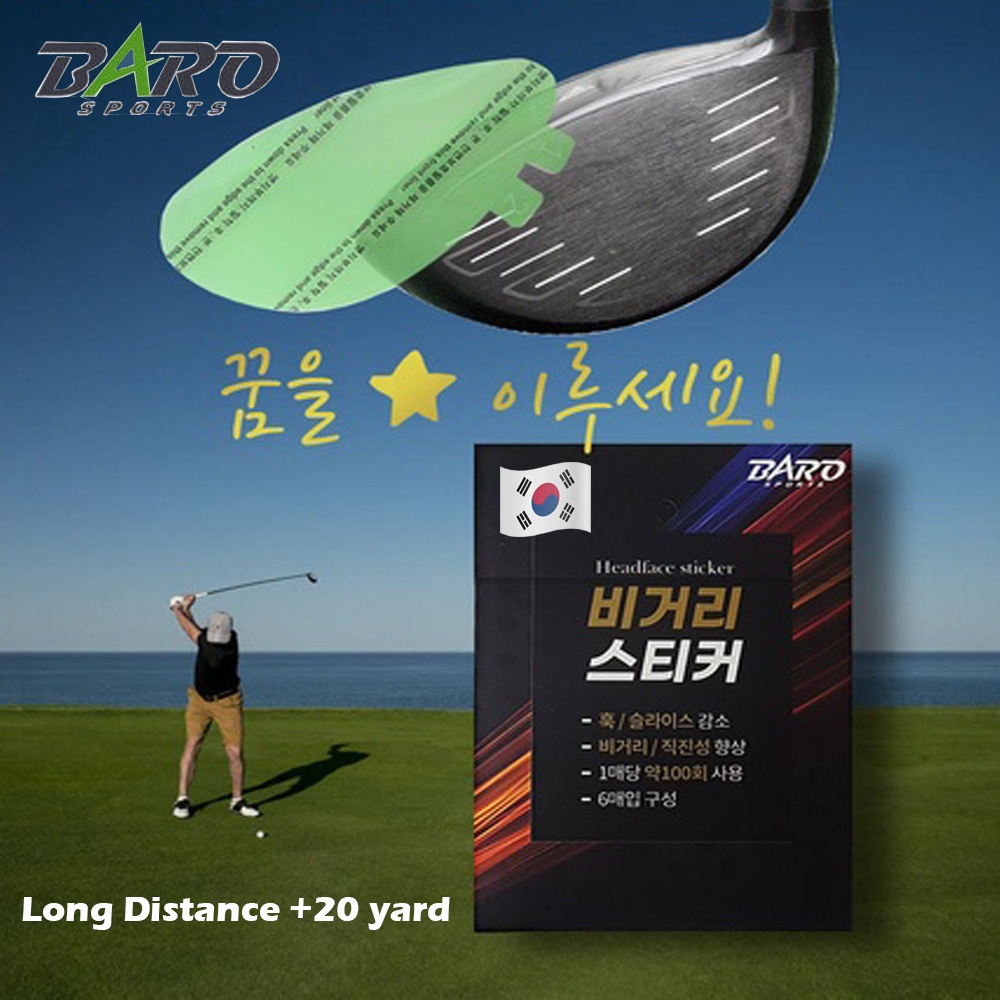 Baro Golf Head Face Sticker สติ๊กเกอร์ตีไกล (สำหรับติดหน้าไม้กอล์ฟ) สติ๊กเกอร์เพิ่มระยะและถนอมหนัาไม้กอล์ฟ