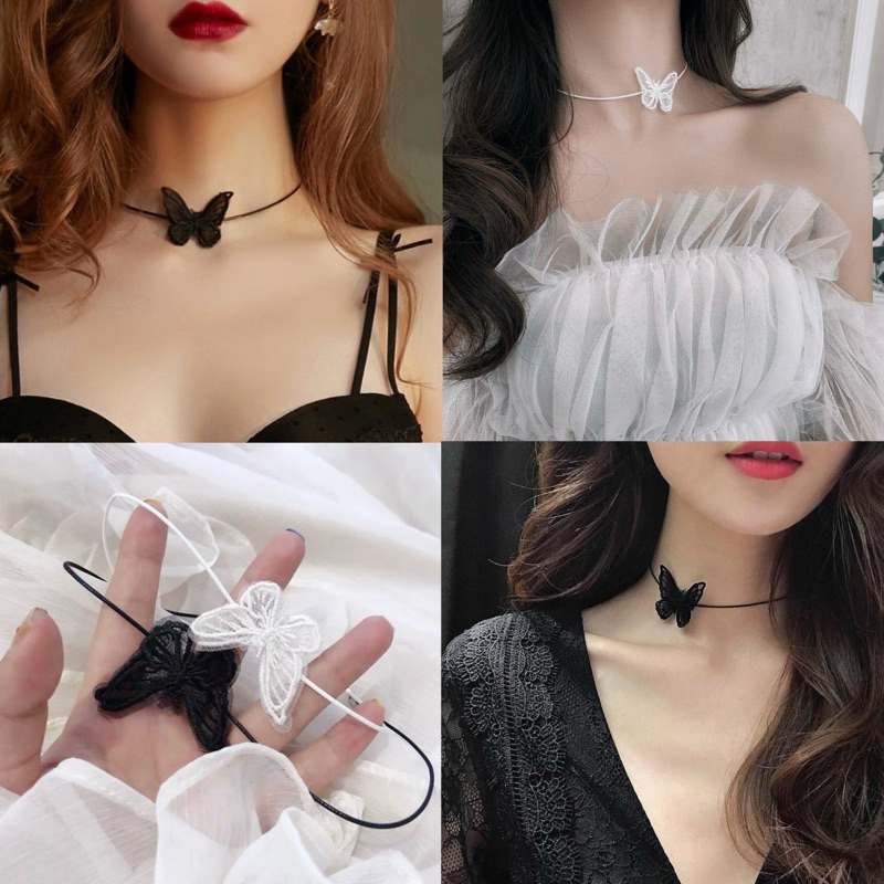 โชคเกอร์ สร้อยคอผีเสื้อ โชคเกอร์ผีเสื้ิอ โชคเกอร์คอ