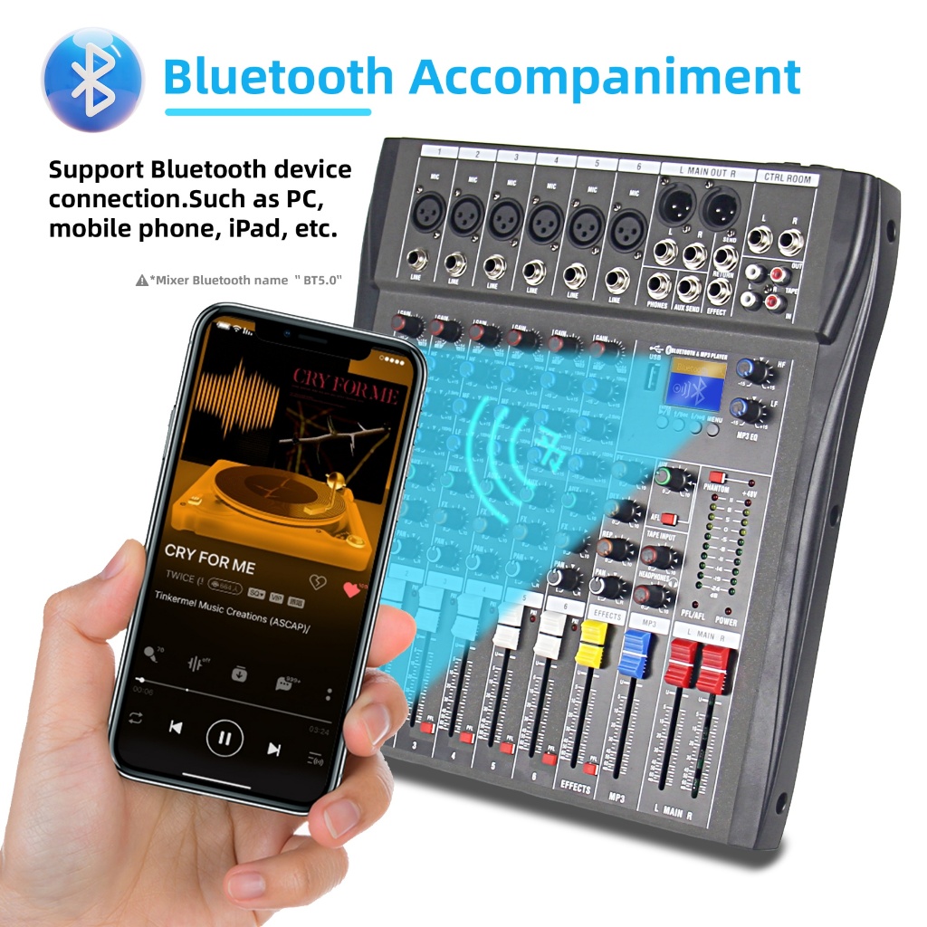 YAMAHA CT-60S CT-80S CT-120S Series Stereo Mixer 6 8 12 Channel Bluetooth USB MP3 Audio Mixer - รูปที่ 6