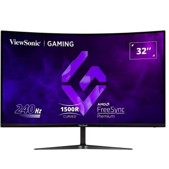 ViewSonic VX3219-PC-MHD 32” 240Hz 1MS VA Curved 1500R HDR10 Speaker HDMI Display ports AMD FreeSYnc 