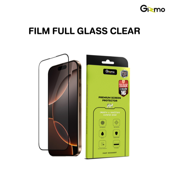 Gizmo รุ่น 16 / 16+ / 16 P / 16 PM ฟิล์มกระจกใส ฟิล์มเต็มจอ Film Full Glass Clear ฟิล์ม ประกัน 120 ว
