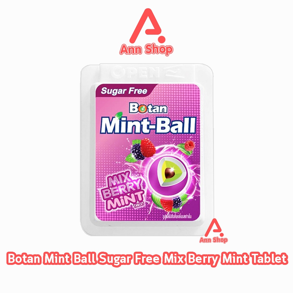 Botan Mint-Ball Mix Berry Mint โบตัน มิ้นท์บอล 25 เม็ด สีม่วง [1 ตลับ] AA 3212 ลมหายใจสะอาด หอมสดชื่น