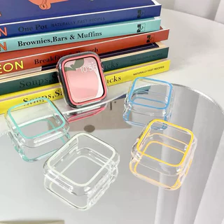 เคสเรืองแสง แข็ง PC เรืองแสง (ไม่มีหน้าจอ) 49 45 44 41 40 มม สําหรับ Apple Watch Series Ultra2 Ultra 9 8 7 SE 6 5 4 3 2