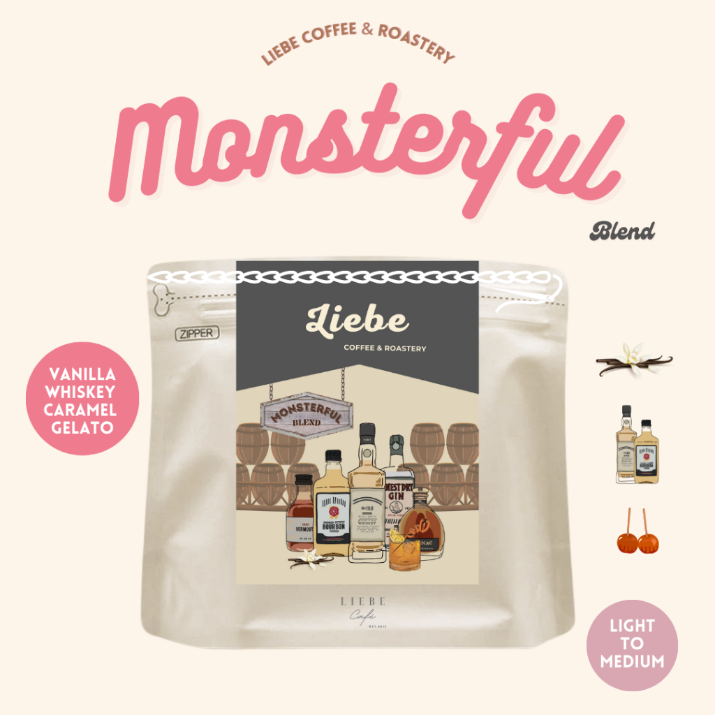 เมล็ดกาแฟ Monsterful Blend เมล็ดกาแฟ Special Blend: Honduras / Brazil / Laos< Medium - Light Roast>