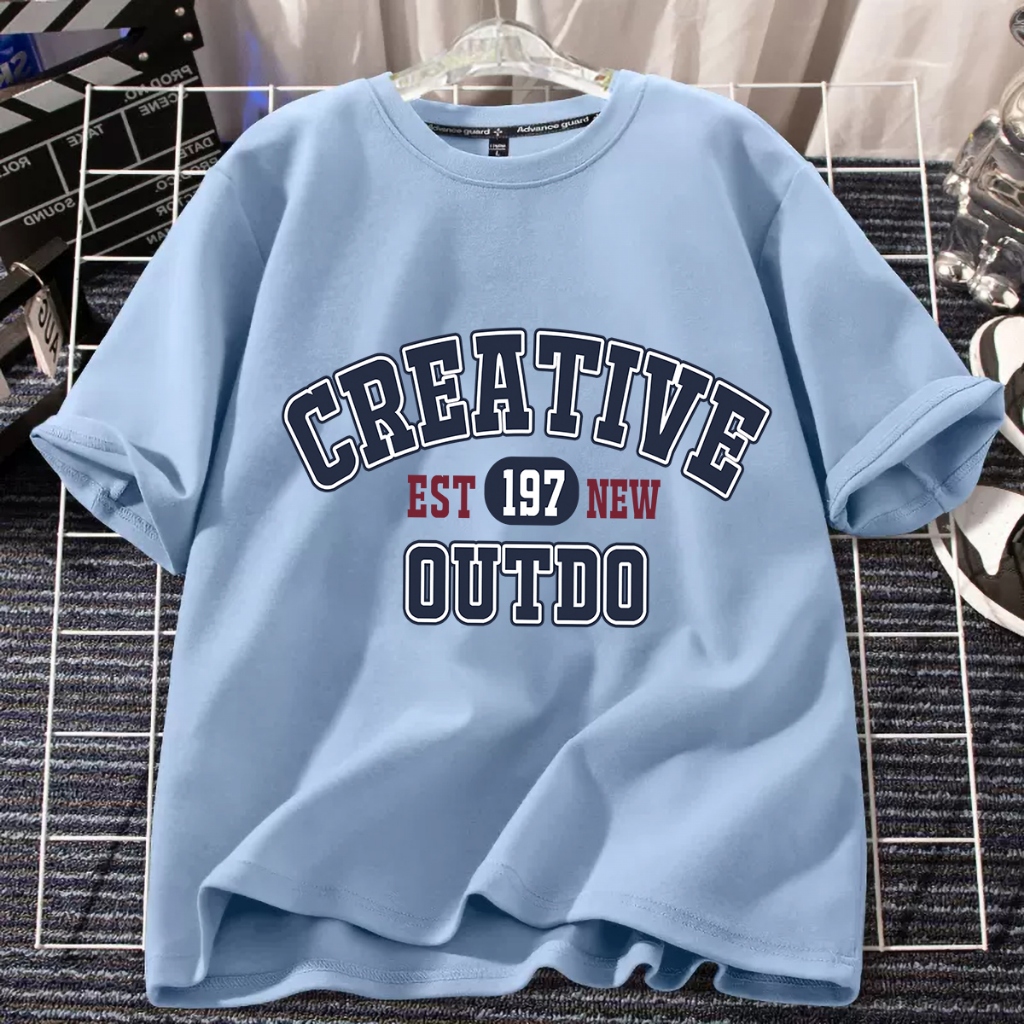 D-569 จัดส่งด่วนเสื้อยืดคอกลมลายสวยผ้าดีใส่สบายฯ