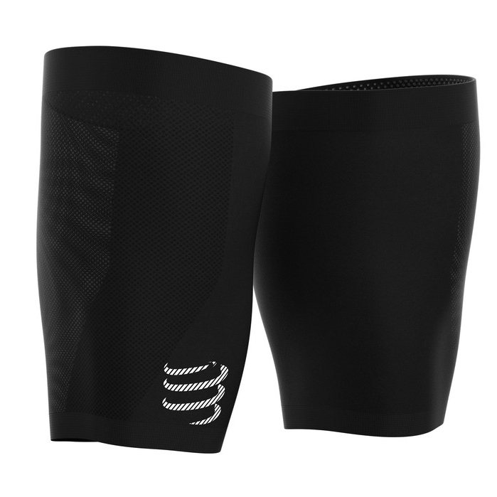 COMPRESSPORT ปลอดรัดต้นขา กระชับกล้ามเนื้อ Under Control Quad BLACK กีฬากลางแจ้ง สีดำ