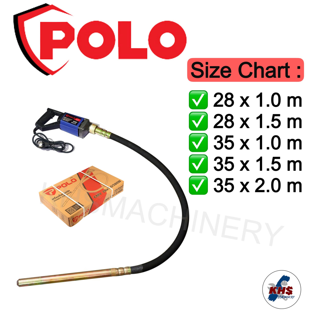 POLO เครื่องจี้ปูน เครื่องสั่นคอนกรีต POLO Vibrator รุ่น CMV 220V ทุกขนาด ทุกรุ่น ของแท้ 100%