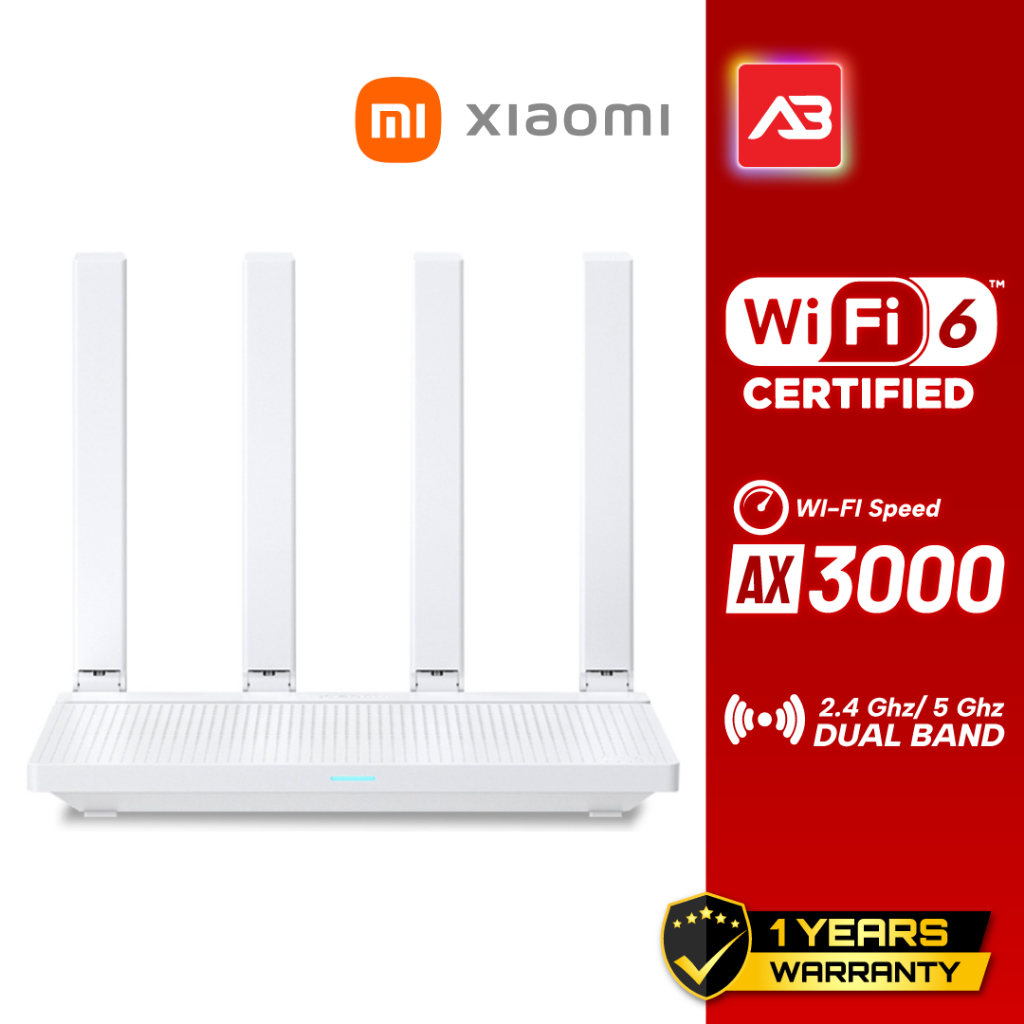 Xiaomi AX3000 WiFi Router รุ่น AX3000T(DVB4423GL)