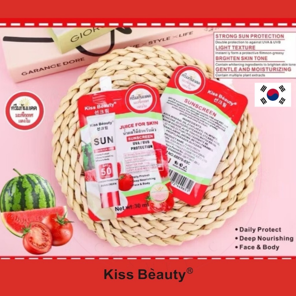 Kiss Beauty ครีมกันแดดผสมรองพื้น ช่วยให้ผิวดูเรียบเนียนเปล่งปลั่ง ป้องกัน UV  ออร่าไวท์ หน้าใส x10 - รูปที่ 6
