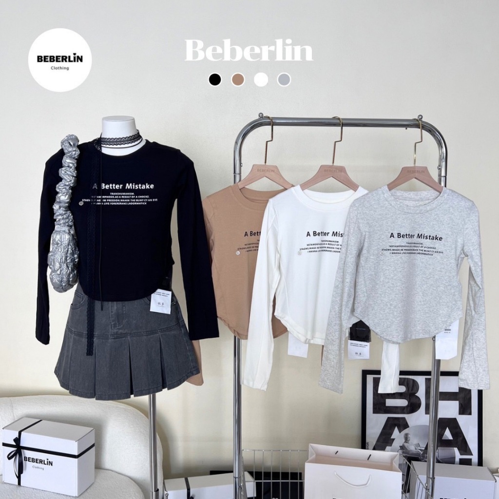 Beberlin เสื้อแขนยาวแฟชั่น น่ารักปนเท่ No : BL24