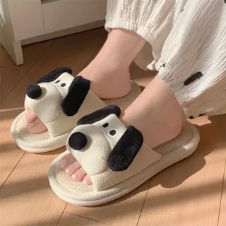 🔆ใหม่🔆(SH-1-25) รองเท้าสลิปเปอร์หน้าหมา รองเท้าผ้าใส่เดินในบ้าน พื้นกันลื่น ชายและหญิง