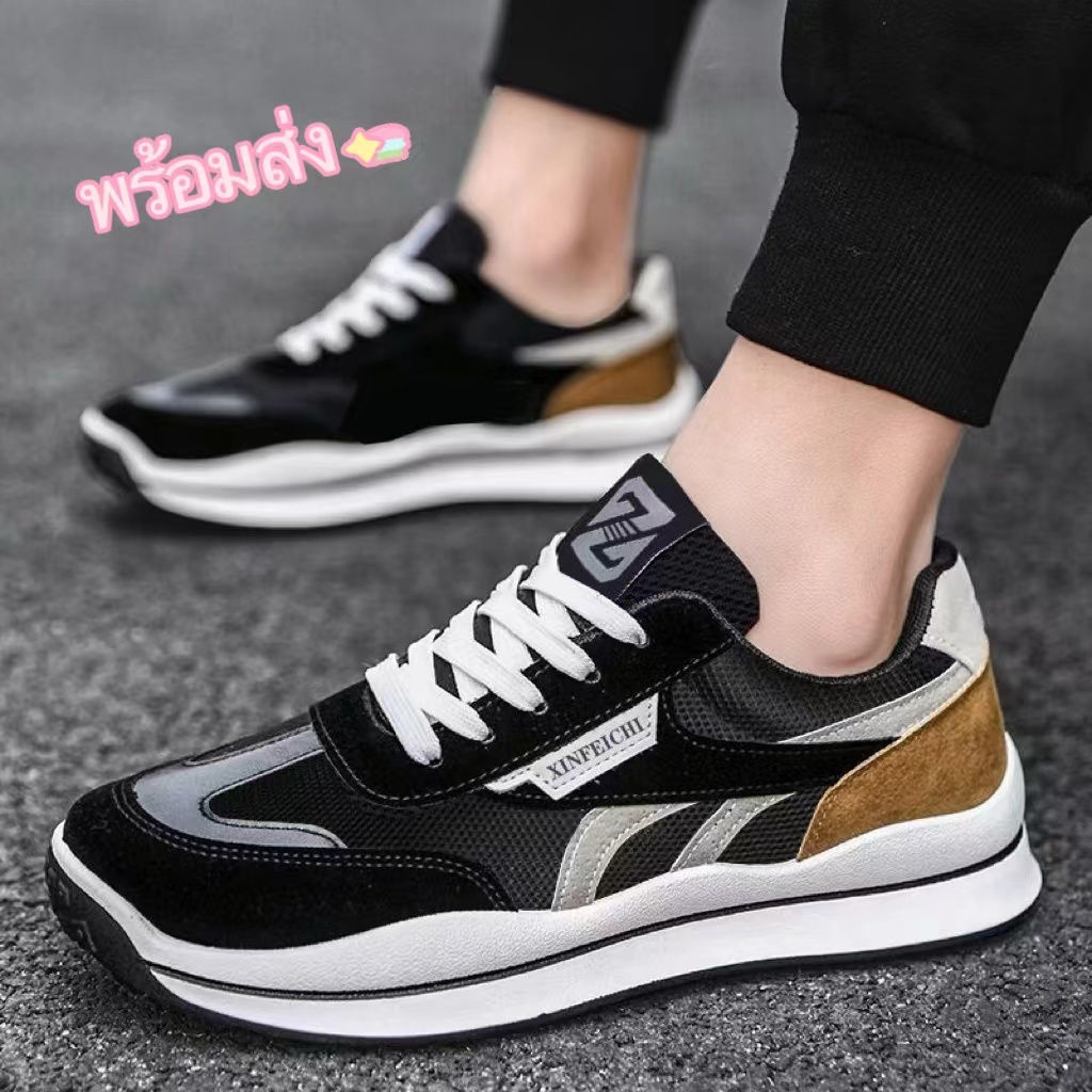 'nadine.9'รองเท้าผ้าใบผู้ชาย แฟชั่น มีไซส์39-44 รองเท้าดีไซน์โดนเด่น ทันสมัย สะดุดตา พร้อมส่งนะ A710