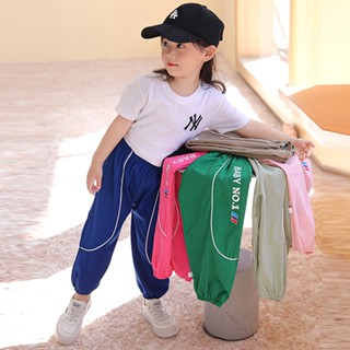 กางเกงกีฬา เด็กผู้หญิง เด็กผู้ชาย ไซส์ 80-150 ซม. ขายาว ผ้าว…