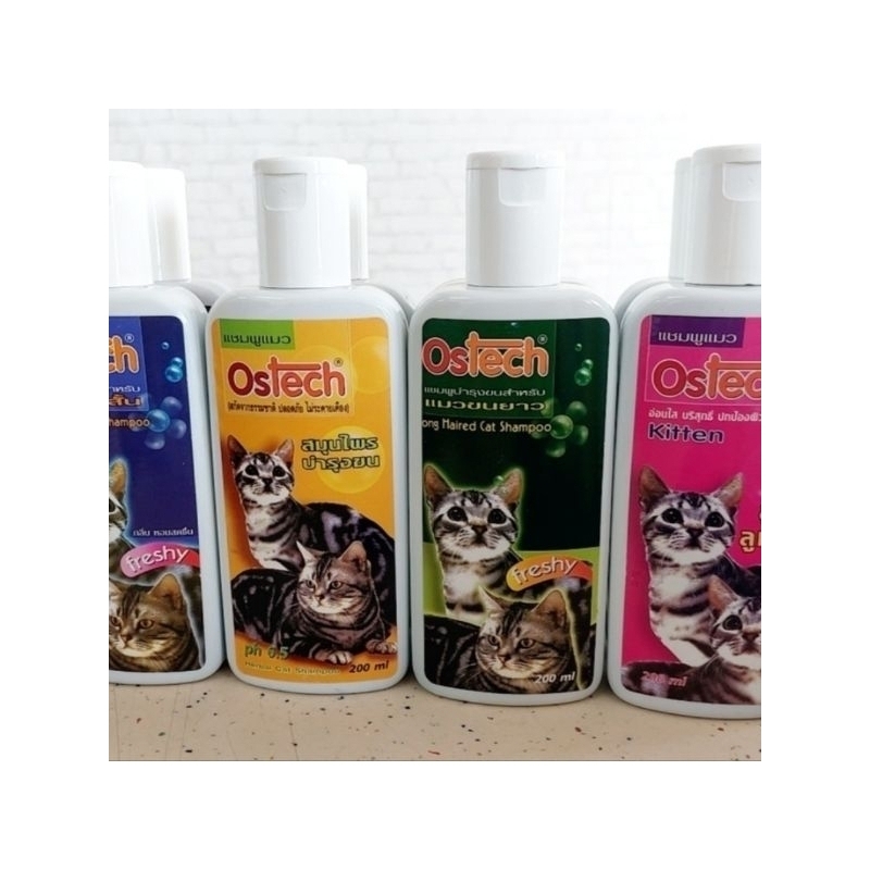 แชมพูแมว Ostech กลิ่นหอม อ่อนโยน ไม่ระคายเคือง