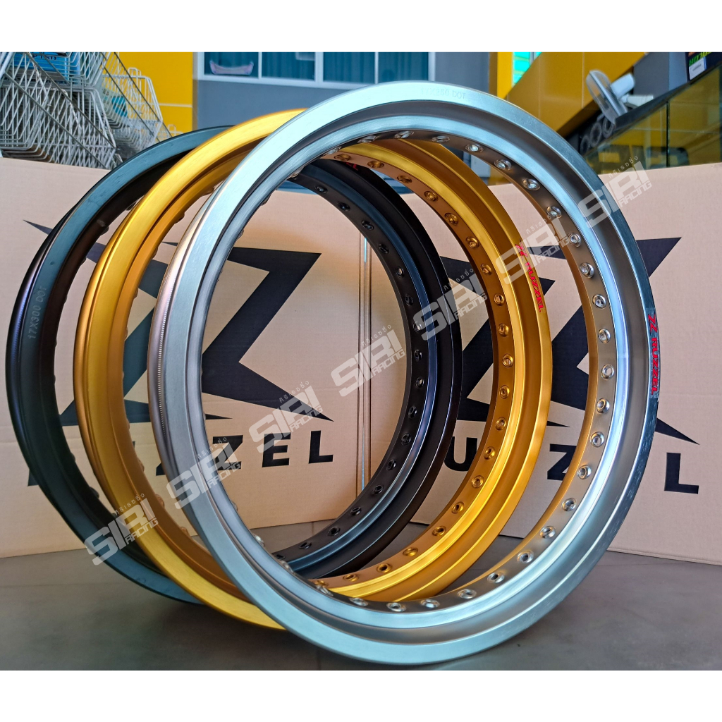 วงล้อ RUZZEL 36 รู ขอบ 17 ขอบ 18 ขอบ 19 ขอบ 21 (สีดำ / สีทอง / สีเงิน) (1 วง / 1 กล่อง)