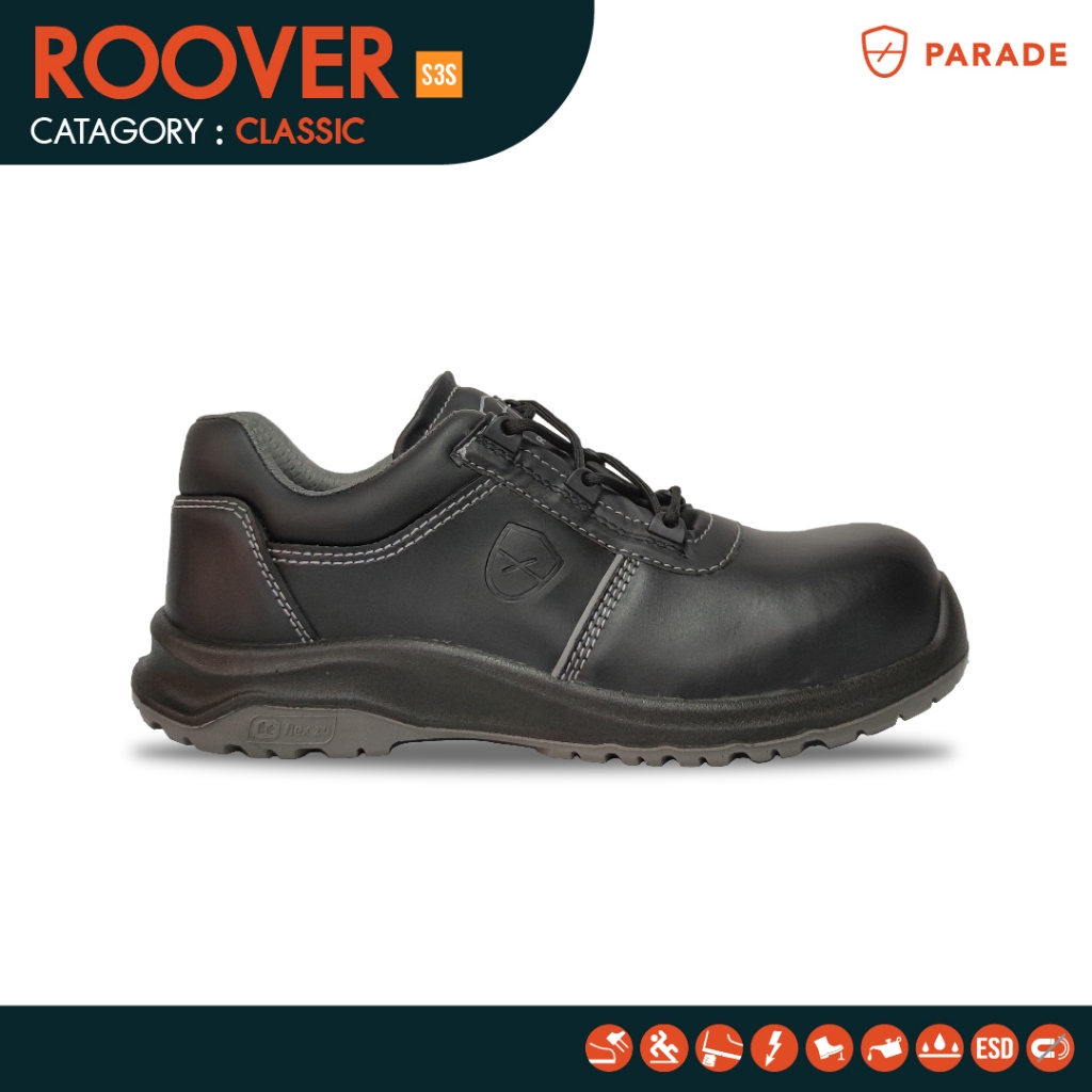 รองเท้าเซฟตี้ Parade รุ่น ROOVER หัวคอมโพสิต กันลื่น ทนความร้อนและเย็นได้ดี ไม่มีโลหะ