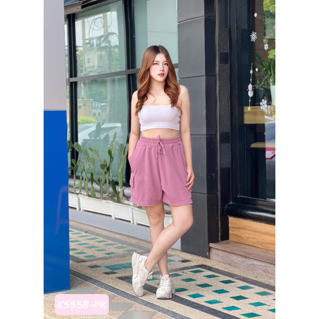 🌈พร้อมส่ง🇹🇭ฟรี🇹🇭COD🎀ลดทั้งร้าน🟠กางเกงขาสั้ั้น กางเกง ผู้หญิง ผ้าลินิน สาวอวบ เก็บปลายทาง K5558