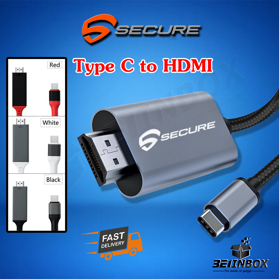 สาย USB 3.1 Type C to HDMI สายต่อโทรศัพท์เข้าทีวี ต่อคอมเข้าทีวี HDMI android พร้อมส่ง