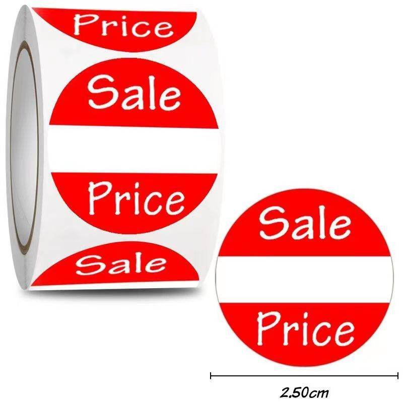 สติกเกอร์ SALE สติกเกอร์ราคา ขนาด 2.5 ซ.ม ม้วนละ 500 ดวง