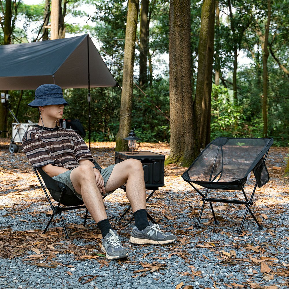 เก้าอี้แคมป์ปิ้ง อลูมิเนียมอัลลอยด์ ระบายอากาศได้ดี พับได้  เดินป่า ตั้งแคมป์ เก้าอี้สนาม - รูปที่ 4