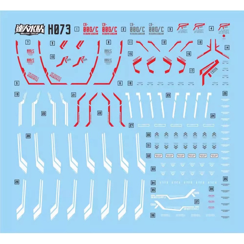 DL HG 073 Water Decal for HG 1/144 Reborns Gundam
