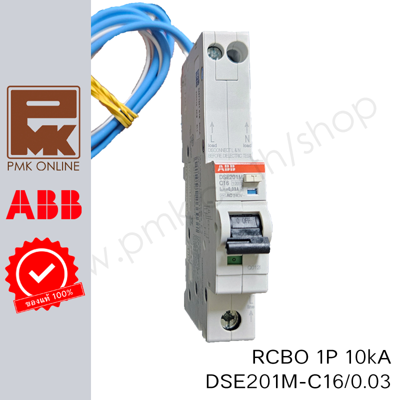 ABB เบรกเกอร์กันดูด RCBO 1P DSE201M