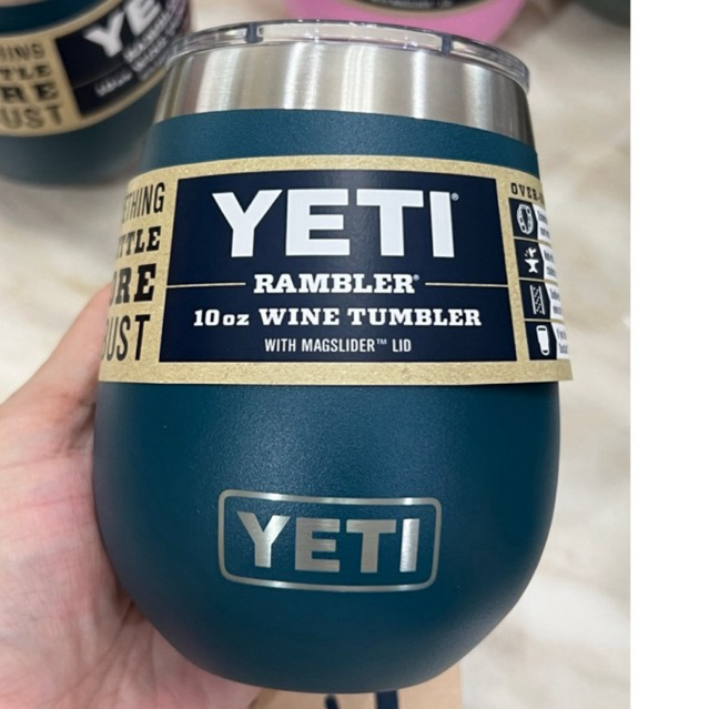 พร้อมส่ง แก้ว Yeti ของแท้ RAMBLER 10oz WINE TUMBLER+ฝาแม่เหล็กสไลด์ ทุกใบ