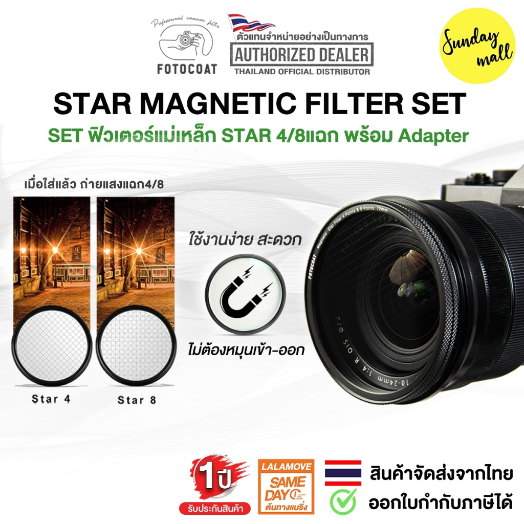 Fotocoat Magnetic Star Filter Set ฟิวเตอร์แม่เหล็กพร้อม Adapter ประกันศูนย์ไทย 1 ปี SDM2 ส่งไว!