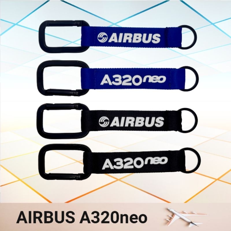 Airbus A320neo Keychain พวงกุญแจ Nylon ลาย A320neo A350XWB  นักบิน แอร์โฮสเตส หรือแฟนการบิน