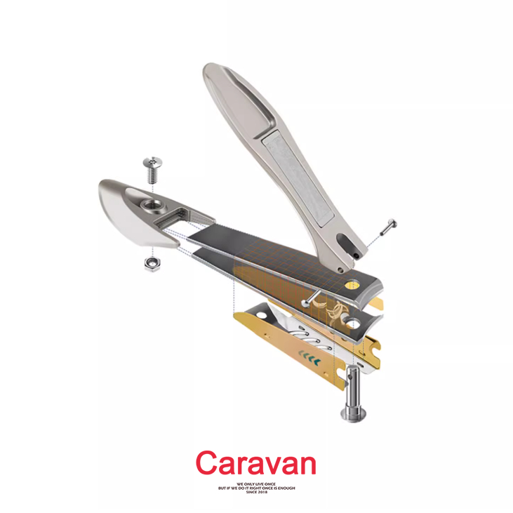 Caravan Crew قلّامة أظافر معدنية بالكامل — صورة 4