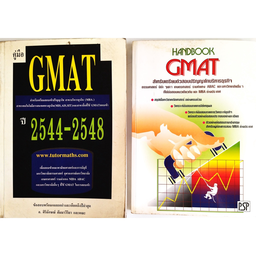 หนังสือ คู่มือเตรียมสอบ GMAT เข้าปริญญาโท จุฬา ธรรมศาสตร์ นิด้า ม.เกษตรศาสตร์ มหิดล ศิลปากร ABAC