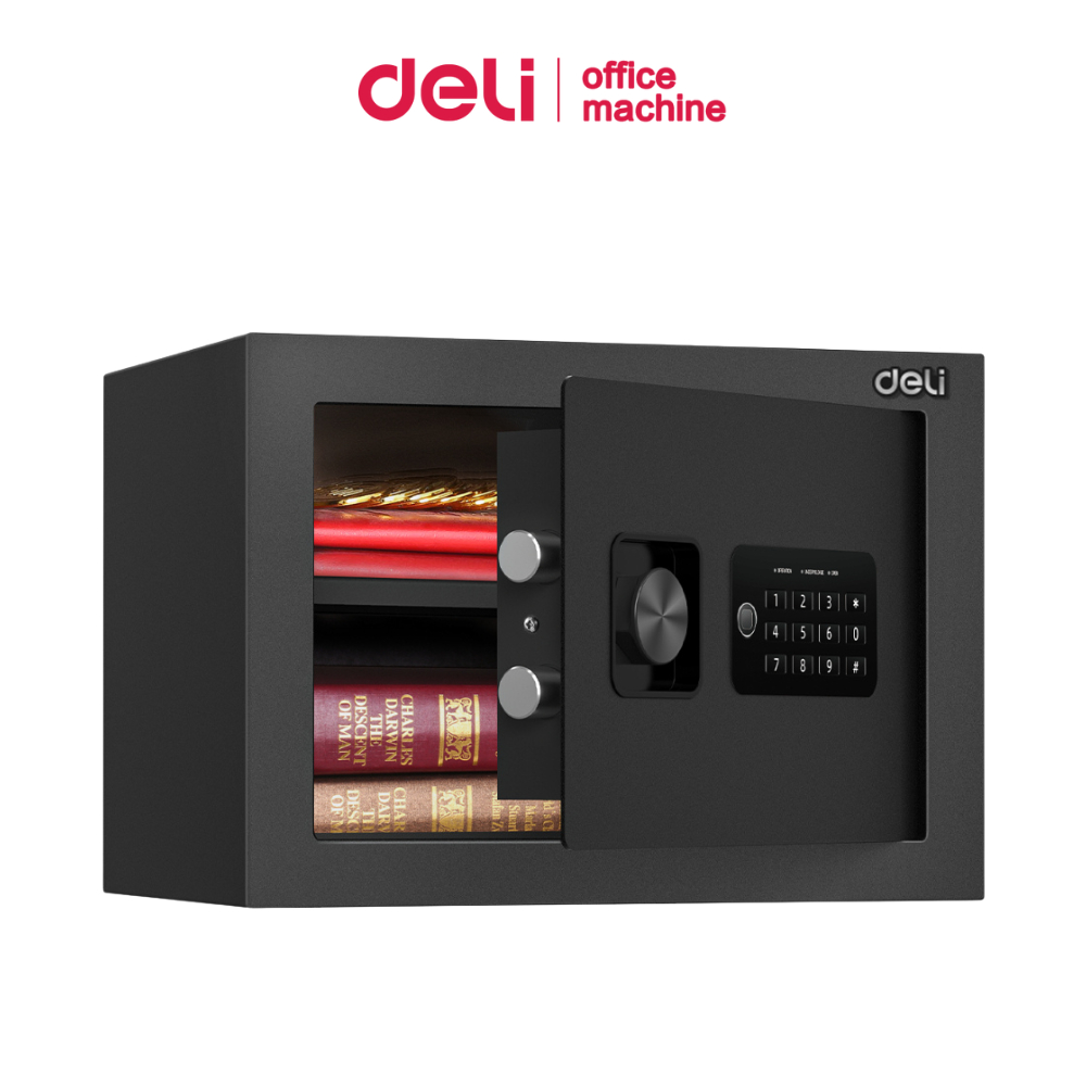Deli ตู้เซฟนิรภัย ตู้เซฟอิเล็คทรอนิกส์ ตู้เซฟ ระบบล็อคสองขั้น แข็งแรง กันไฟ รับประกัน 1 ปี Safe Box