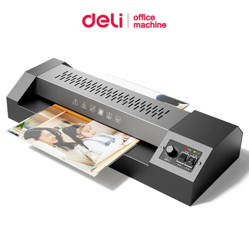Deli เครื่องเคลือบเอกสาร A3 เครื่องเคลือบร้อน/เย็น 330mm/min 50-175mic อุ่นเครื่อง 3 นาที Laminator